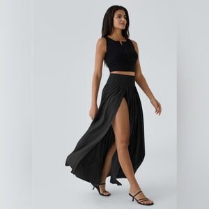 NEW with tags HALARA Black Maxi Skirt with Slit
